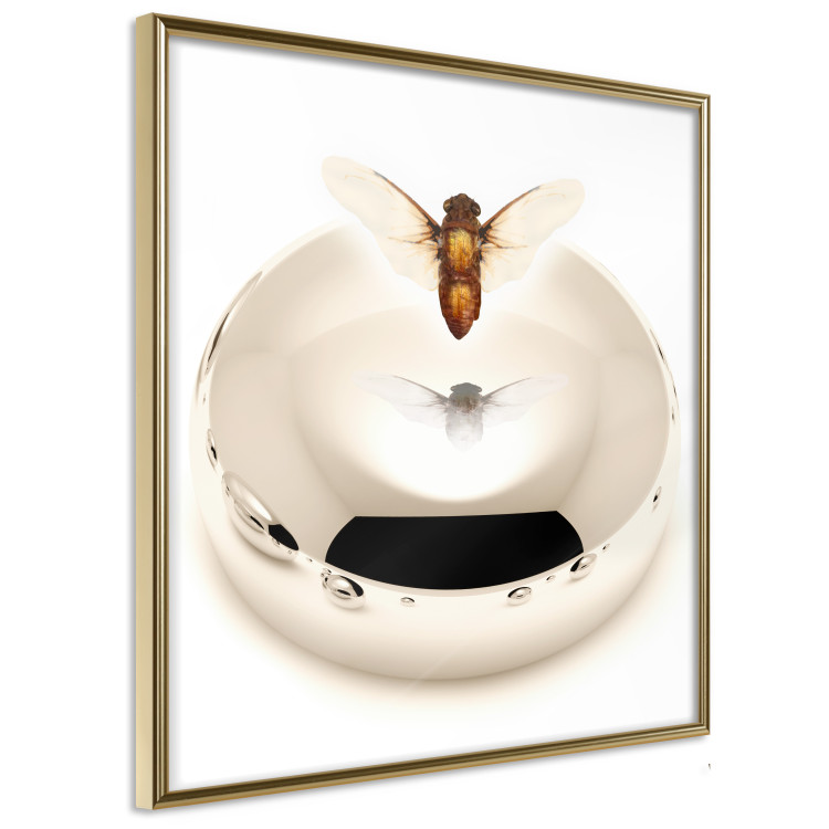 Poster Reach for Dreams - abstract levitating insect above a golden circle 122313 additionalImage 14