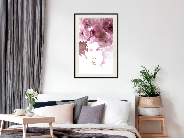 Poster Floral Gaze - whimsical portrait of a face created from flowers 123413 additionalImage 22