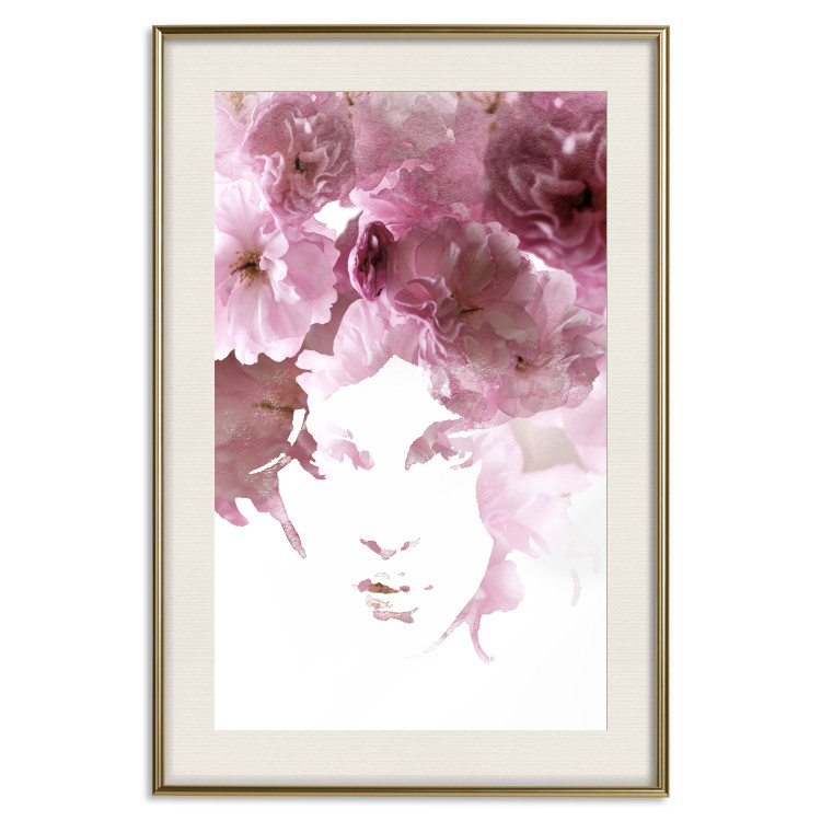 Poster Floral Gaze - whimsical portrait of a face created from flowers 123413 additionalImage 19