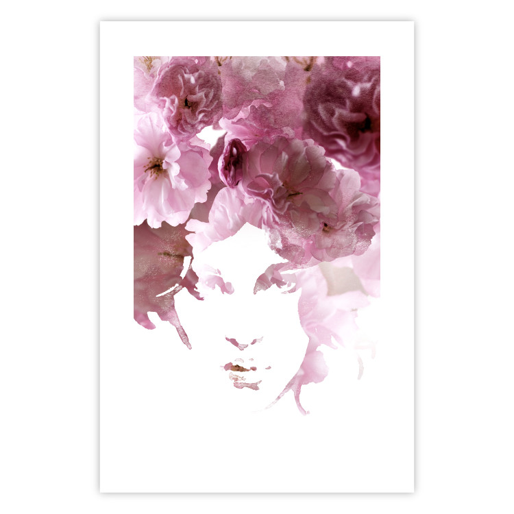 Poster Floral Gaze - whimsical portrait of a face created from flowers 123413 additionalImage 25