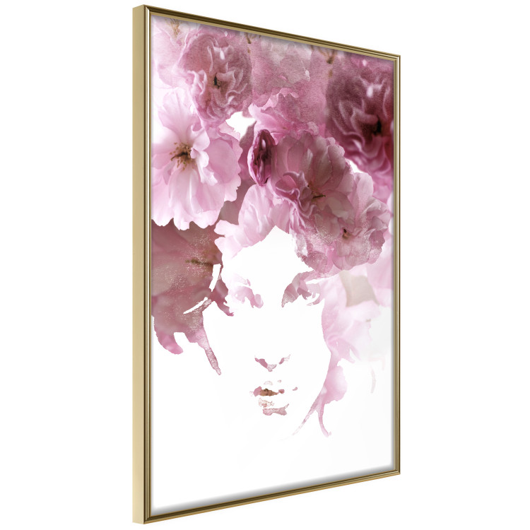 Poster Floral Gaze - whimsical portrait of a face created from flowers 123413 additionalImage 12