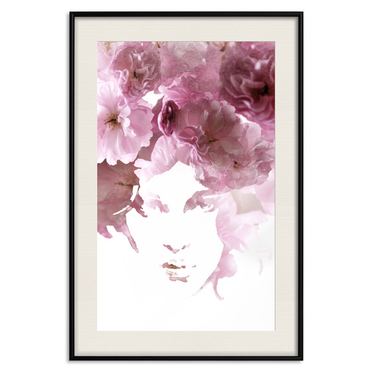 Poster Floral Gaze - whimsical portrait of a face created from flowers 123413 additionalImage 18
