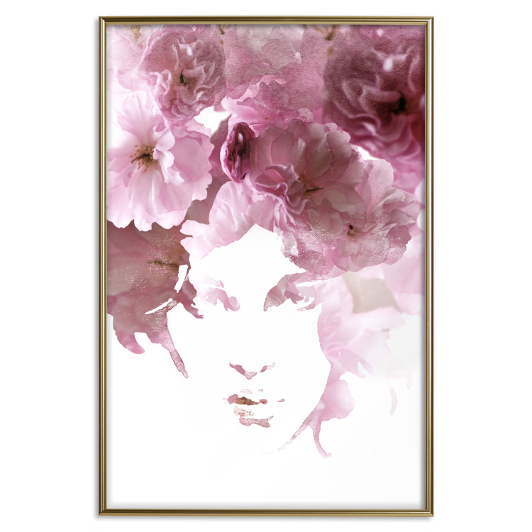 Poster Floral Gaze - whimsical portrait of a face created from flowers 123413 additionalImage 16