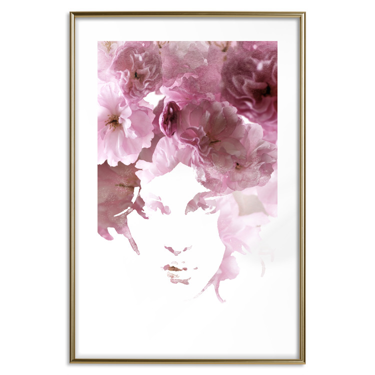 Poster Floral Gaze - whimsical portrait of a face created from flowers 123413 additionalImage 14