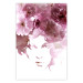 Poster Floral Gaze - whimsical portrait of a face created from flowers 123413