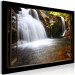 Canvas Art Print Waterfall seen through an open window - mountain landscape 125013 additionalThumb 2