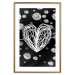 Poster Center of the Galaxy - abstract heart on a black background with white spheres 125413 additionalThumb 14