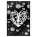 Poster Center of the Galaxy - abstract heart on a black background with white spheres 125413 additionalThumb 18