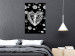 Poster Center of the Galaxy - abstract heart on a black background with white spheres 125413 additionalThumb 17