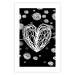 Poster Center of the Galaxy - abstract heart on a black background with white spheres 125413 additionalThumb 19