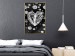 Poster Center of the Galaxy - abstract heart on a black background with white spheres 125413 additionalThumb 5