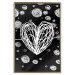 Poster Center of the Galaxy - abstract heart on a black background with white spheres 125413 additionalThumb 16