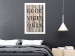 Wall Poster Retro: Good Vibes Only - English text on a background of wooden planks 125713 additionalThumb 9