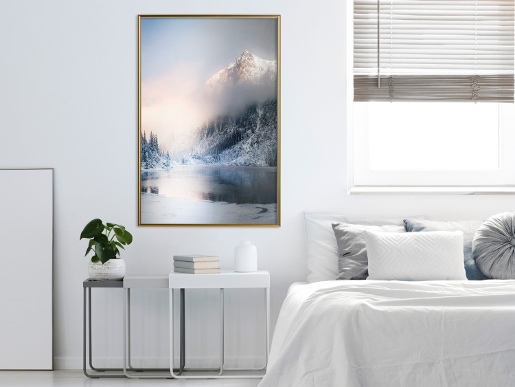 Wall Poster Wonder of Nature - winter landscape of a sparkling lake against mountains 125913 additionalImage 5