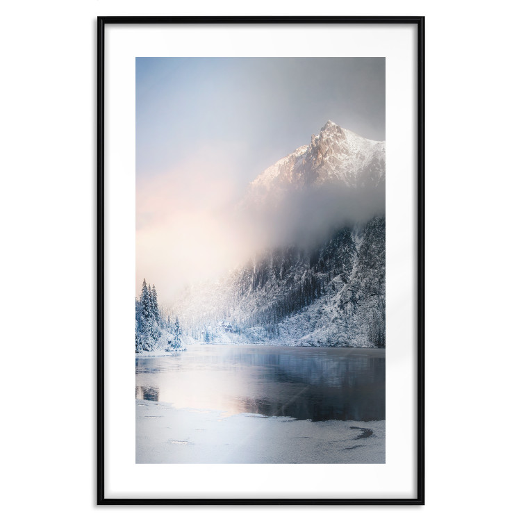 Wall Poster Wonder of Nature - winter landscape of a sparkling lake against mountains 125913 additionalImage 15