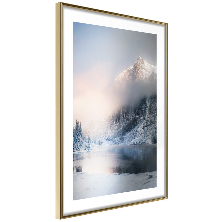 Wall Poster Wonder of Nature - winter landscape of a sparkling lake against mountains 125913 additionalImage 6