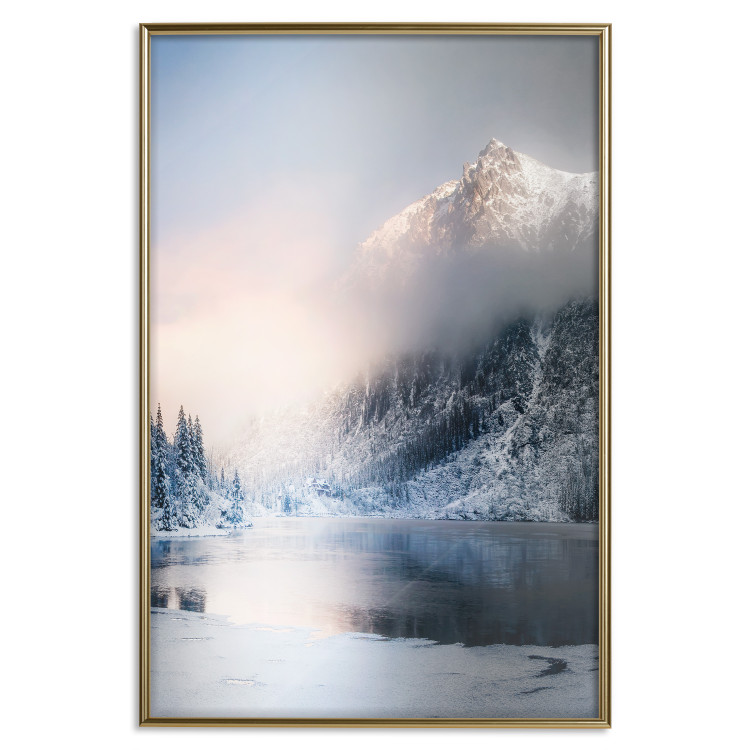 Wall Poster Wonder of Nature - winter landscape of a sparkling lake against mountains 125913 additionalImage 16