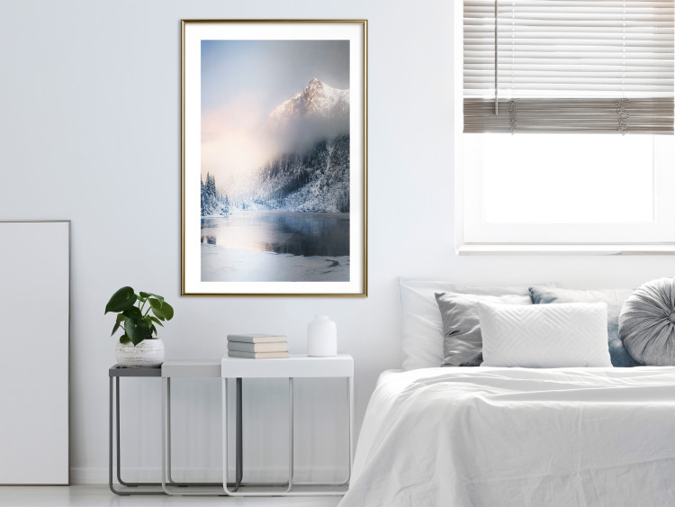 Wall Poster Wonder of Nature - winter landscape of a sparkling lake against mountains 125913 additionalImage 13