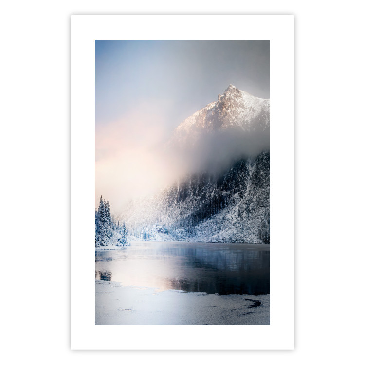 Wall Poster Wonder of Nature - winter landscape of a sparkling lake against mountains 125913 additionalImage 19