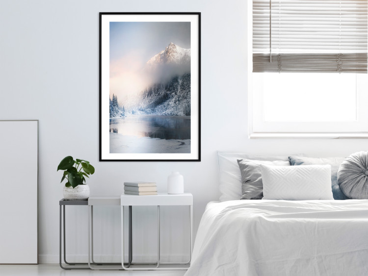 Wall Poster Wonder of Nature - winter landscape of a sparkling lake against mountains 125913 additionalImage 4