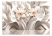 Photo Wallpaper Floral motif - abstraction with lily flowers on a background with a wave effect 127013 additionalThumb 1