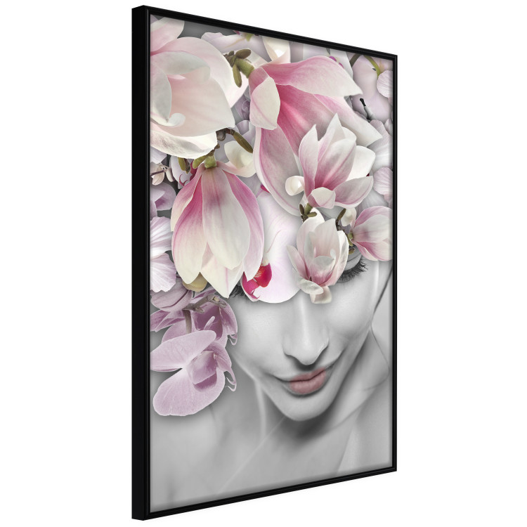Wall Poster Lady Spring - woman with pink flowers in an abstract motif 127213 additionalImage 13