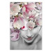 Wall Poster Lady Spring - woman with pink flowers in an abstract motif 127213