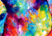 Canvas Pair of Elephants (1-part) wide - colorful abstraction full of love 127313 additionalThumb 5