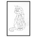 Poster Geometric Cat - abstract line art of an animal on a white background 128613 additionalThumb 18