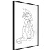 Poster Geometric Cat - abstract line art of an animal on a white background 128613 additionalThumb 11