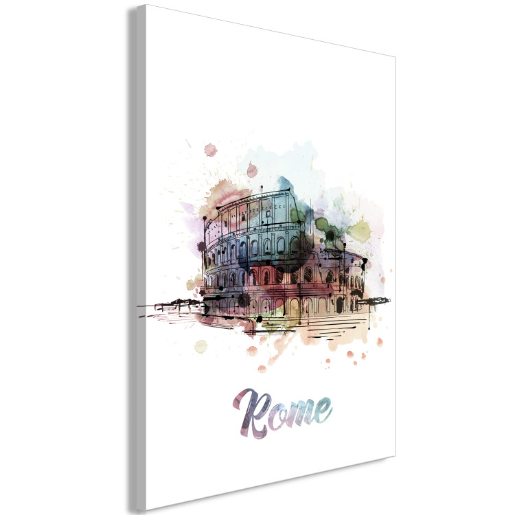 Canvas Rainbow Colosseum (1-part) vertical - colorful architecture of Rome 129413 additionalImage 2