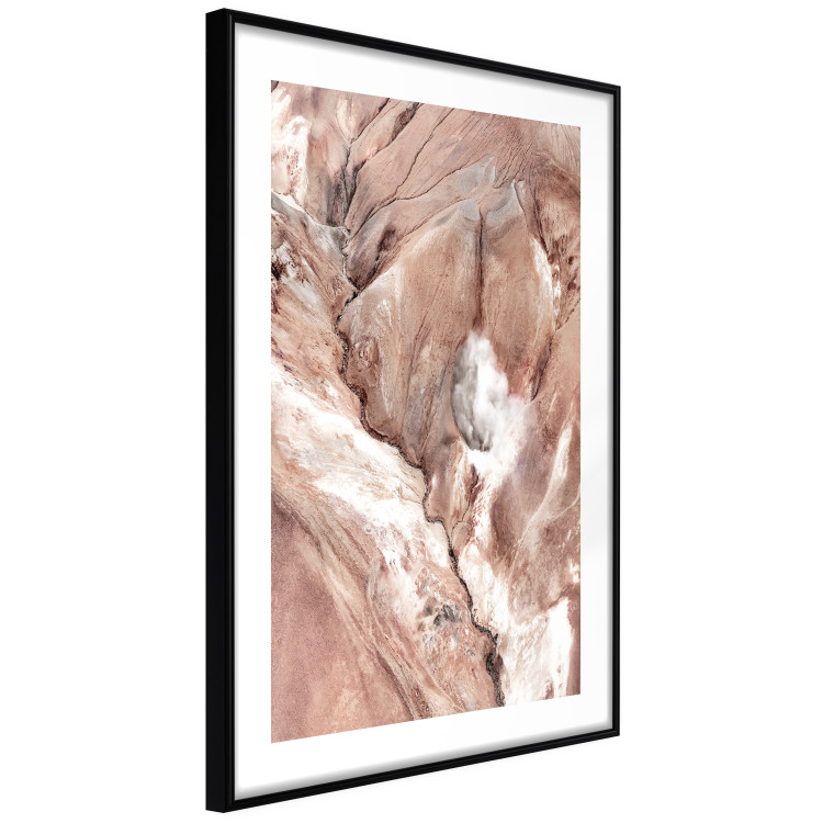 Poster Meanders - composition of abstract landscape of cracked light rocks 129513 additionalImage 6