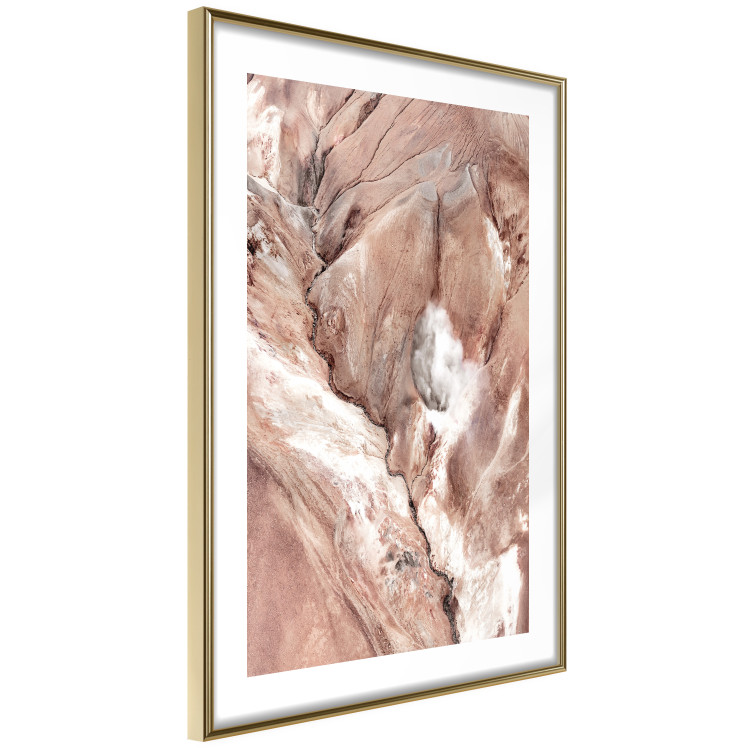 Poster Meanders - composition of abstract landscape of cracked light rocks 129513 additionalImage 7