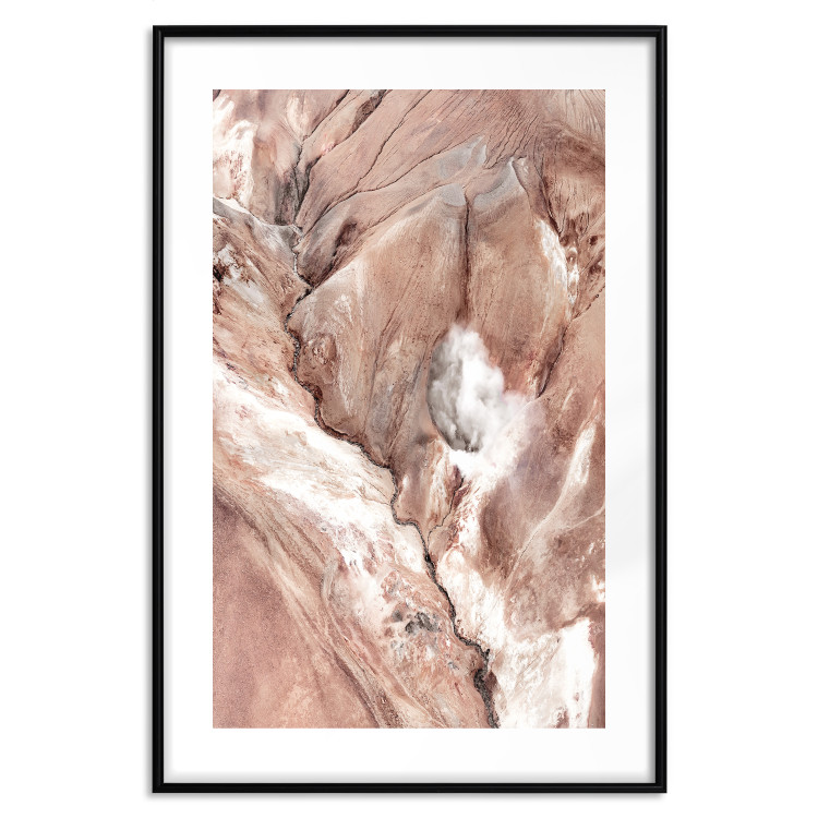 Poster Meanders - composition of abstract landscape of cracked light rocks 129513 additionalImage 20