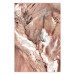 Poster Meanders - composition of abstract landscape of cracked light rocks 129513