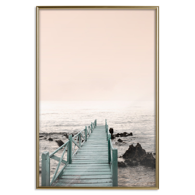 Poster Pier of Memories - wooden colorful pier against seascape 129713 additionalImage 17