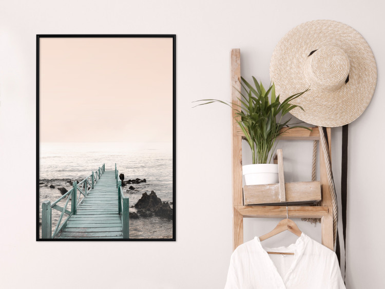 Poster Pier of Memories - wooden colorful pier against seascape 129713 additionalImage 4