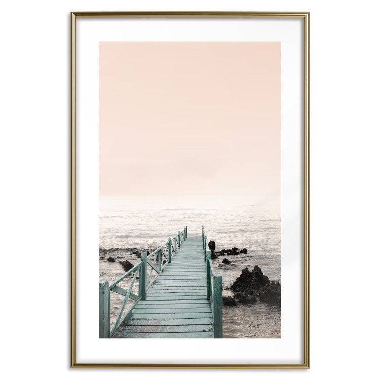 Poster Pier of Memories - wooden colorful pier against seascape 129713 additionalImage 14