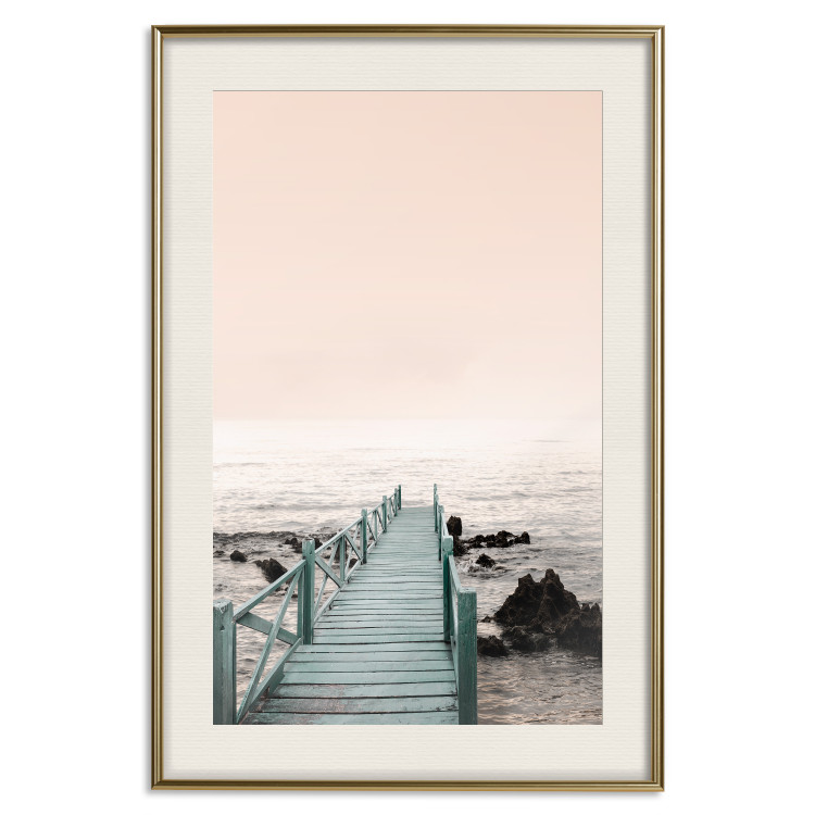 Poster Pier of Memories - wooden colorful pier against seascape 129713 additionalImage 20