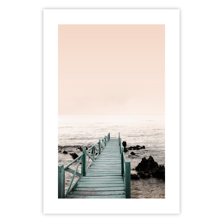 Poster Pier of Memories - wooden colorful pier against seascape 129713 additionalImage 25