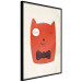 Poster Little Elegant - funny and abstract character of a brown cat with a bow 129913 additionalThumb 13