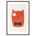 Poster Little Elegant - funny and abstract character of a brown cat with a bow 129913 additionalThumb 17