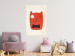 Poster Little Elegant - funny and abstract character of a brown cat with a bow 129913 additionalThumb 4