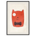 Poster Little Elegant - funny and abstract character of a brown cat with a bow 129913 additionalThumb 19