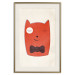 Poster Little Elegant - funny and abstract character of a brown cat with a bow 129913 additionalThumb 20