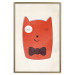 Poster Little Elegant - funny and abstract character of a brown cat with a bow 129913 additionalThumb 21