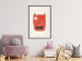 Poster Little Elegant - funny and abstract character of a brown cat with a bow 129913 additionalThumb 24