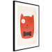 Poster Little Elegant - funny and abstract character of a brown cat with a bow 129913 additionalThumb 8