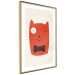 Poster Little Elegant - funny and abstract character of a brown cat with a bow 129913 additionalThumb 9