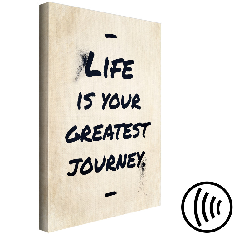 Canvas Print Life is Your Greatest Journey (1-piece) Vertical - English inscription 130413 additionalImage 6